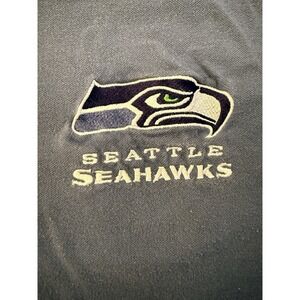 Men's Blue NFL Seattle Seahawks Polo Shirt 6XL Embroidered Logo 100% Cotton FLAW